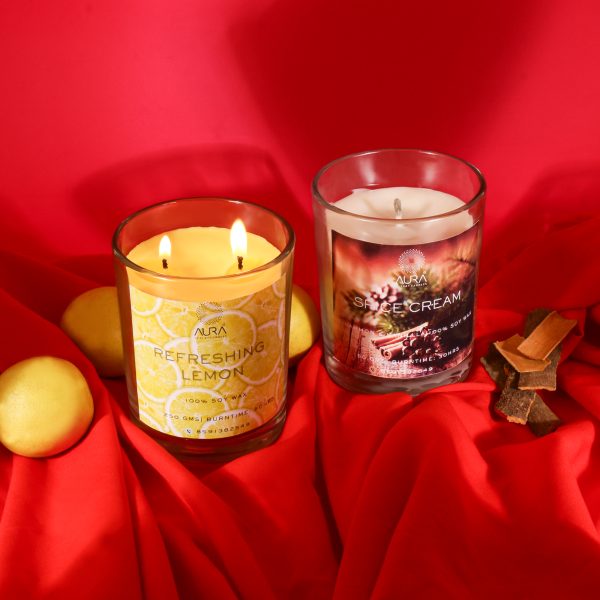 Classy Transparent Glass Container Candles with Dust Cover - Image 2