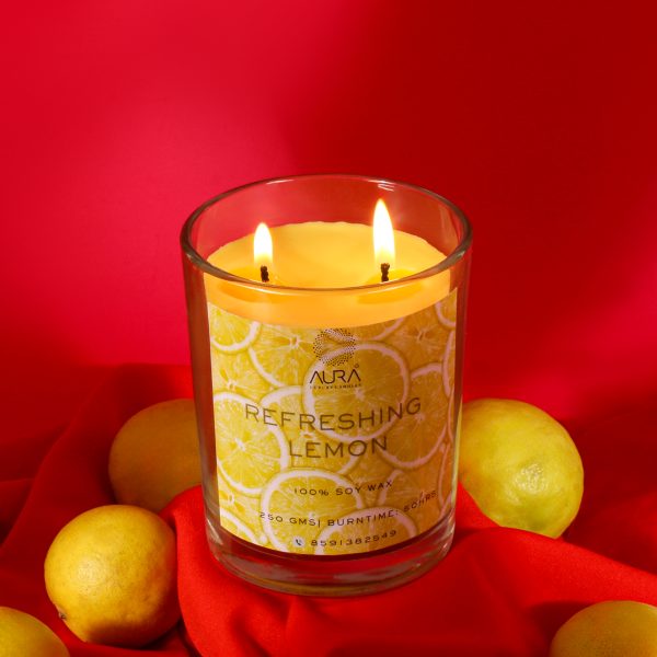 Classy Transparent Glass Container Candles with Dust Cover
